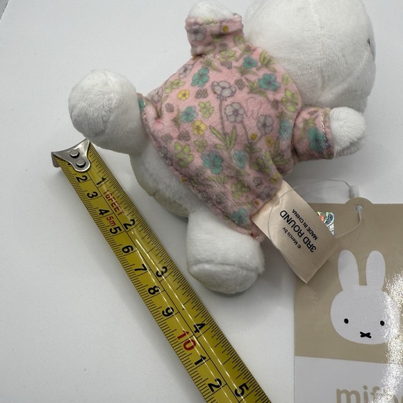 NWT Miffy Nijntje Pink Floral Dress Plush Sleeping Bag Charm Keychain 4.5" Korea - Picture 8 of 8